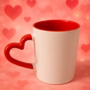 red heart mug